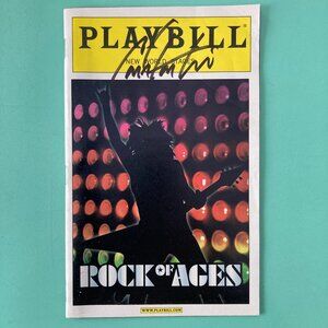 Constantine Maroulis Signed Playbill Rock of Ages New World Stages Off Broadway